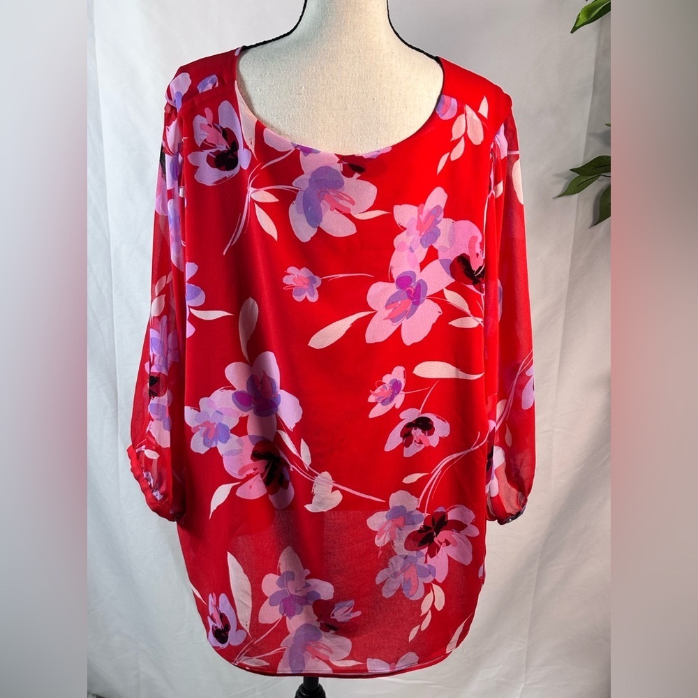 Calvin Klein Red Women's Blouse - Picture 11 of 13